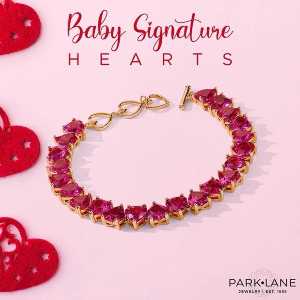 Park Lane Baby Signature Pink Hearts Bracelet NWT